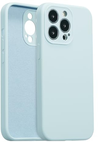 ZTOFERA Liquid Silicone Case for iPhone 15 Pro (6.1), Baby Blue | Anti-Scratch Soft Microfiber Lining, Fresh Solid Color, Lightweight, Full Camera Protection, Shockproof Protective Cover