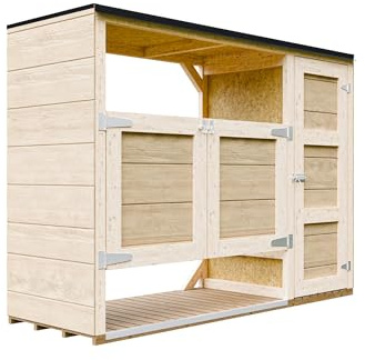 Mülltonnenbox 2er 240L Aus Wetterfest LP Smartside Holz, Mülltonnenverkleidung mit Türen, Garten Mülltonnenbox, Moderne Garten Box Außen – Timbela M981A