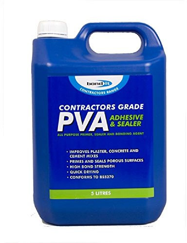 PVA ADHESIVE AND SEALER CONTRACTORS GRADE 5 LITRES PVA ALL PURPOSE PRIMER SEALER BONDING AGENT NEW