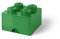 LEGO Brick with 4 Knobs and 1 Drawer Green - Storage Box for LEGO Toys Desk Drawers and Office Supplies Stackable Storage Box Home Decoration Toy Box
