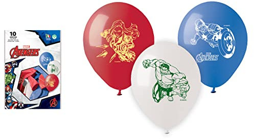 Palloncini stampati Marvel Avengers in lattice, 10 pezzi