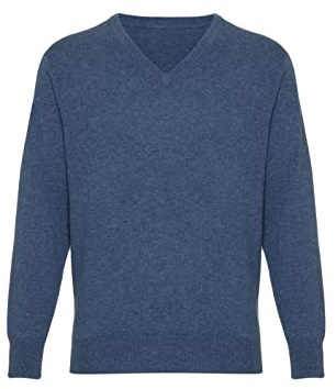 Lona Scott Kaschmir Pullover Herren, V Ausschnitt