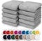 NatureMark 10er Pack Waschlappen | 100% Baumwolle | Frottier Seiflappen | Größe 30 x 30 cm | Frottee Seiftücher im 10er Pack Farbe: Silber grau