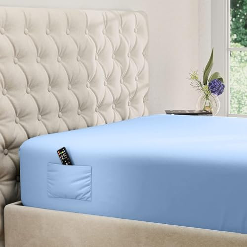 California King Spannbettlaken California King Cal King Cal King Spannbetttuch Cal King Spannbetttuch Deep Pocket California King Spannbetttuch California King hellblau