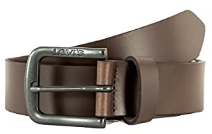 Levi's Men's Seine Metal Belt, Dunkelbraun, 115