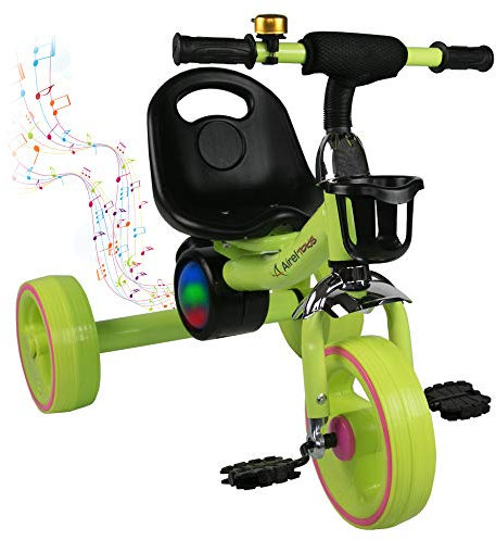 Airel Children's Balance Bike Tricycle for Toddlers Balance Bikes Boys Girls Children's Tricycle Baby Balance Bike with Pedals (Grün)