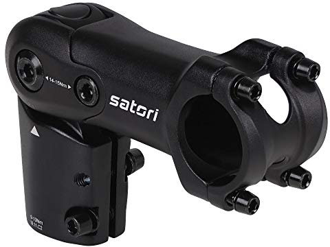 Satori UP2+ – E-Bike – Fahrrad-Erhöhung, verstellbarer Lenkervorbau, 3,8 cm x 31,8 mm – ideal für E-Bikes bis zu 45 km oder 28 km pro Stunde – super robuste 3D-geschmiedete Legierung – Schaftlänge 110