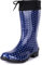 Ladeheid Stivali Donna in Gomma PVC LA-968 (Blu Scuro/Punti, 36 EU)