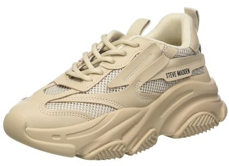 Steve Madden Damen Possession Sneaker, Hellbraun, 37 EU