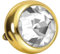 PIERCINGLINE Titan Schraubkugel mit Gewinde 0,9 mm Kristall Piercing Aufsatz Ersatz Goldfarben 2,5 mm