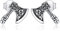 POPLYKE Sterling Silber nordischer Talisman Wikinger Streitaxt Ohrstecker nordischer Schmuck für M?nner Freund Geburtstagsgeschenk