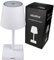 abathe LED Akku Tischleuchte classic - dimmbar, kabellos, USB aufladbar, warme 2700K - sichtfreie Höhe von 26cm - 24h Leuchtdauer - Outdoor Akku-Tischlampe für drinnen und draußen IP54 – weiß