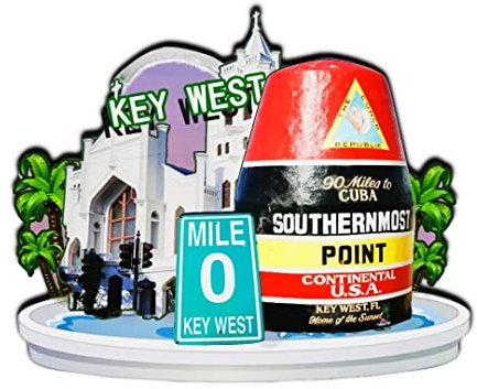 Orlybar Key West USA Kühlschrankmagnet, 3D, klassische Holz-Kühlschrankmagnete, Wahrzeichen, handgefertigt, Handwerk, Reisen, Souvenir, Geschenk, Sammlung, Dekoration -192