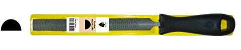 Erizo EFNMCE10 Escofina media caña entrefina de 10 con mango negro y funda de plástico