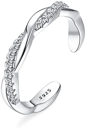 ORAZIO S925 Sterling Silber Zehenringe für Frauen Pfeil Unendlichkeit Vintage keltischen Knoten Gänseblümchen Blume stilvolle Zehenringe verstellbare Zehenband Ringe Sommer Strand Fuß Schmuck Set