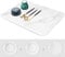 Stone Drying Mat for Kitchen Counter, Super Absorbent, Heat Resistant Dish Drying Mats, Eco-Friendly Diatomaceous Earth Stone Rack Tableware Mat (15.7x11.8 inch, Whtie Marble)