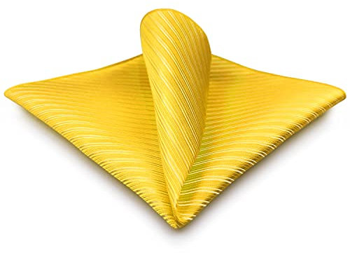 S&W SHLAX&WING Einstecktücher für Herren Einfarbig Gelb Golden 32cm Geschenk