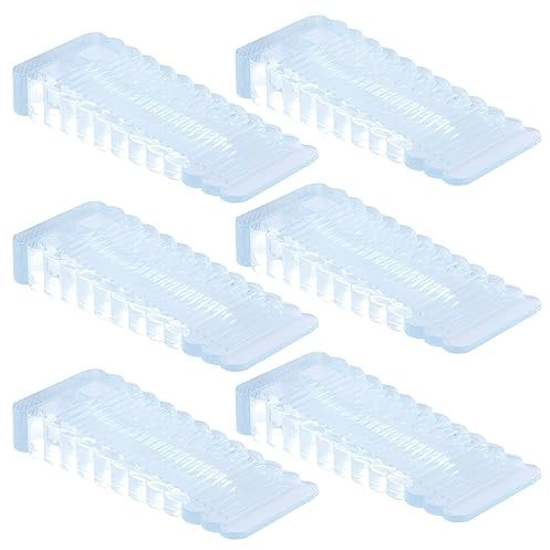 RZMZBY 6 Pezzi cuneo fermaporta gomma,Fermaporta in Gomma,fermaporta da pavimento Antiscivolo,Fermaporta in Silicone per Pavimento in Legno, Marmo etc