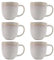 Brigros Wehome - Juego de 6 tazas de desayuno de cerámica, hechas a mano, tazas de 6 x 350 ml, piezas para desayuno/juego de tazas de café, tazas de capuchino, tazas de té (glicerinas)
