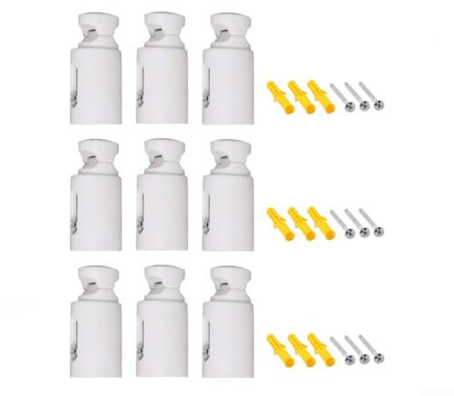 3/9pcs 3/9Pcs Radiator Accessories- Adjustable 75mm to 95mm, Replacement Towel Rail Radiator Brackets Heated Wall Fixing Mounting White For Bathroom Towel Rail Radiators(9pcs)