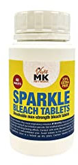 Max Strength Sparkle Toilet Bleach Tablets- for work surfaces, floors, walls, bins, toilets, baths 33% Extra Free 40 Tablets