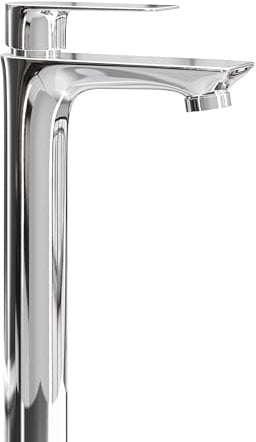 Planetmöbel Wasserhahn Bad-Mischbatterie, Waschtischarmatur mit Keramik Kartusche, Armatur für Waschbecken Badezimmer, Einhebelmischer, Höhe 29 cm, chrom