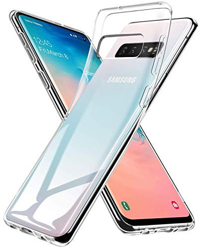 Oprimio Crystal Clear Case for Samsung S10, Silicone Case, 100% Transparent, German Material, Ultra Thin, Clear Mobile Phone Case for Samsung Galaxy S10
