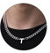 HAYOUWAY Kette Herren mit Buchstaben Halskette Damen Silber Kette, Edelstahl Panzerkette Herren Halskette Kubanische Kette mit Buchstabe Anhänger Schmuck Geschenke (T)