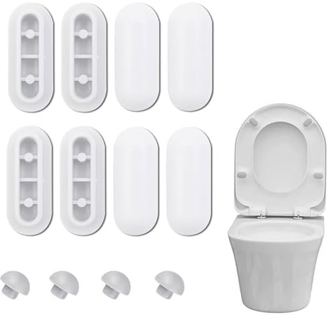 12 Pezzi Paraurti Del Sedile Del Water,Kit Paraurti Del Sedile Del Water Universale,Accessorio Del Paraurti Per WC,Paracolpi Per Sedili WC,Paracolpi Per WC,Set Paracolpi WC,Paracolpi Tavoletta WC