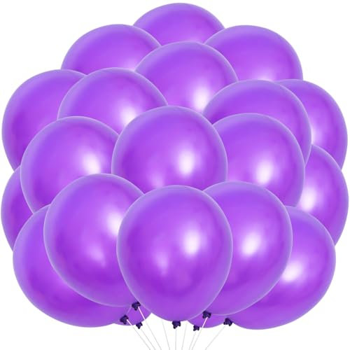 KOBOKO Luftballons Lila, 20 Stk 10 Zoll luftballon lila Geburtstagsdeko, Party Ballons Lila Hochzeitsdeko, Lavendel Lila Latex Helium Luftballon für Mädchen Frauen Geburtstag Hochzeit Babyparty Deko
