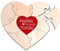 DPKOW Originales Regalo para San Valentín Hombre Mujer, Te Amo Razon Rompecabezas de Madera de Forma Corazón para Pareja Regalo Aniversario, Compromiso Boda Regalo para Novio Novia Creativas