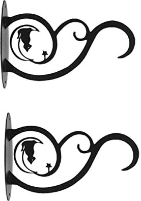 POPETPOP Lot De 2 En Fer Pour Pots De Fleurs – Supports De Suspension Pour Pots De Fleurs Mangeoires À Oiseaux Lanternes Etc