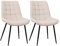 Zedelmaier Esszimmerstühle Stühle 2er Set Esstisch Stühle Küchenstühle Essstühle Esszimmer Stuhl Polsterstuhl mit Rückenlehne Metallbeine für Esszimmer Wohnzimmer Küche (Weiß-Kunstleder, Extra breit)