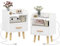 CHOWGOLI Nachttisch 2er Set, Nachtschrank mit Steckdose und Ladefunktion, Beistelltisch Klein mit Stoffschublade und Offene Fach und 4 Holzbeinen, Skandinavischer Stil Weiß Nachtkästchen, 40x30x55cm