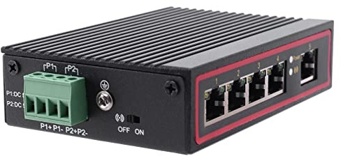 Asyduey 5 Ports RJ45 10/100M Ethernet Desktop Switch Hubs Type de Rail DIN pour Ordinateur Portable