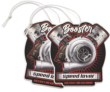 VmG-Store 2er Set Lufterfrischer Duftbaum Tuning fürs Auto Duftspender Air Freshener Duft lustiger Anhänger Design (145 Booster speed lover)