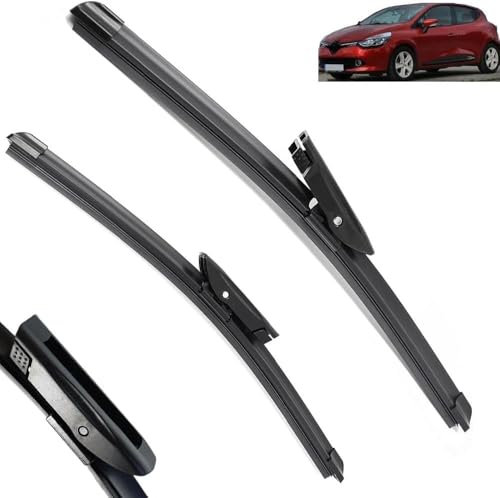 AlbaEUC Vordere Scheibenwischer Für Renault Clio 4 2012-2018，Flache Premium Wischerblätter Wischerblätter Set für Frontscheibe