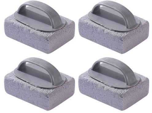 LIUQOBN 4 Pcs Pumice for Grill Griddle ,Grill Cleaning Brick Block with Handle for Barbeque Griddle Flat Top Grill Pool Sink