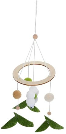 kinrguiyuez Mobile Für Beistellbett, Blumen-Mobile Filz-Spielzeug Hängende Deko, Handgenähte Boho-Dekoration Für Babyzimmer Mit Windspiel Für Wiege Stubenwagen Nachttisch & Über-Kopf-Bereich