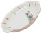 Cabilock Assiette de lapin dessinée à la main dessin animé assiettes à salade lapin assiette d'enfants plats de service porte-petit-déjeuner vaisselle en céramique blanche