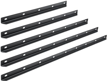 Natural Goods Berlin 3x Gratleiste L-FORM - Metallschiene 90 cm - Stahlprofil Schwarz - Massiver Unterzug Für Holztisch - Gratleiste Metall, Tischbeschläge, Verstärkungschiene Für DIY Tischplatte