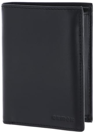 Oxmox Leder Geldbörse Leather RFID Protect Kombibörse Pure 2.0 Embossed Black schwarz
