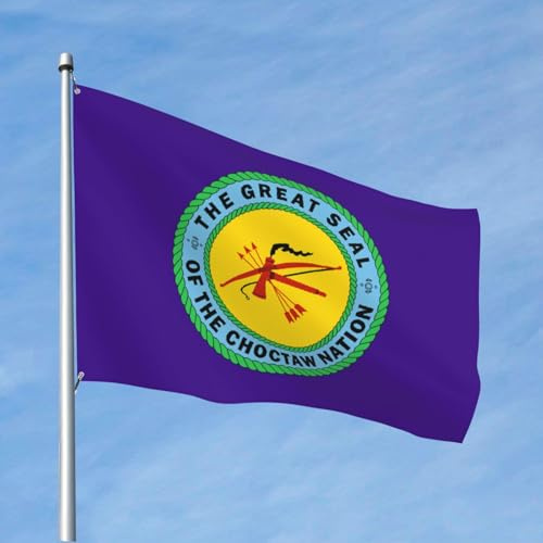Drapeau résistant de la nation Choctaw, 122 x 183 cm, en polyester robuste, pour décoration extérieure (jardin, maison), couleurs vives.