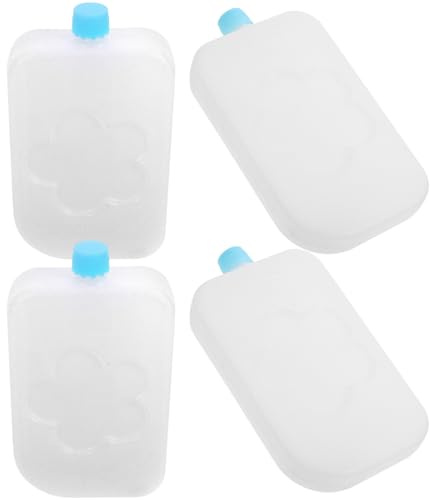 MAGICLULU Lot de 4 Blocs Réfrigérants Blancs Flocon de Neige, Pains de Glace Réutilisables Taille Moyenne, Compatibles Congélateur et Ventilateur, pour Glacière Portable et