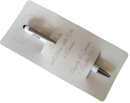 OGGETTANDO SET 12 Segnaposto Segnalibro ALBERO DELLA VITA con Penna Personalizzati, Matrimonio, Nascita, Battesimo, Comunione, Laurea, Cresima, 18, 25 e 50 anni, Anniversari e Compleanni
