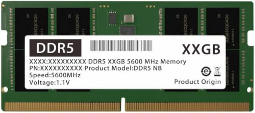 GUOM DDR5 RAM 16GB 5600MHz SODIMM Laptop Computer Memoria 262-PIN 1.1V