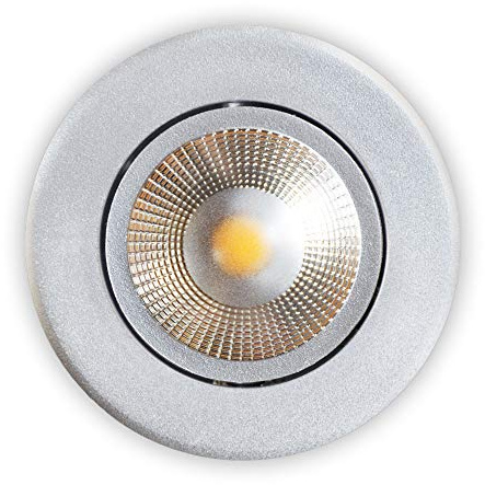 Maxkomfort LED 5W Warmweiß 5er SET Einbaustrahler Einbaulampe ROSTFREI Einbauleuchte Spot Einbauspot Grau