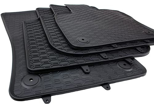 Kfzpremiumteile24 Gummimatten Kompatibel mit Kodiaq NS Baujahr ab 2017 Premium Fußmatten Allwetter Gummi Schwarz 4-teilig