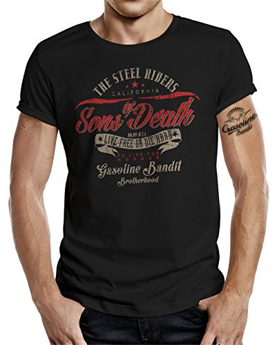 GASOLINE BANDIT Biker Racer T-Shirt original Design: Sons of Death