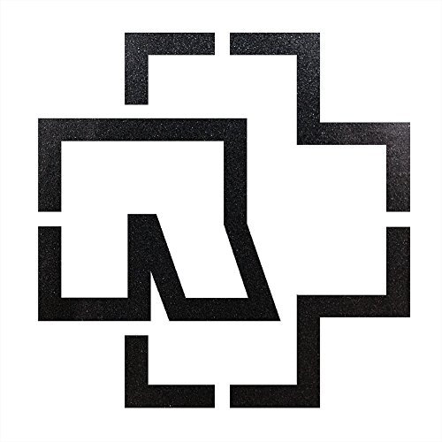 Rammstein Autoaufkleber Logo schwarz, Offizielles Band Merchandise (freistehend) 38 x 38cm Heckscheibe